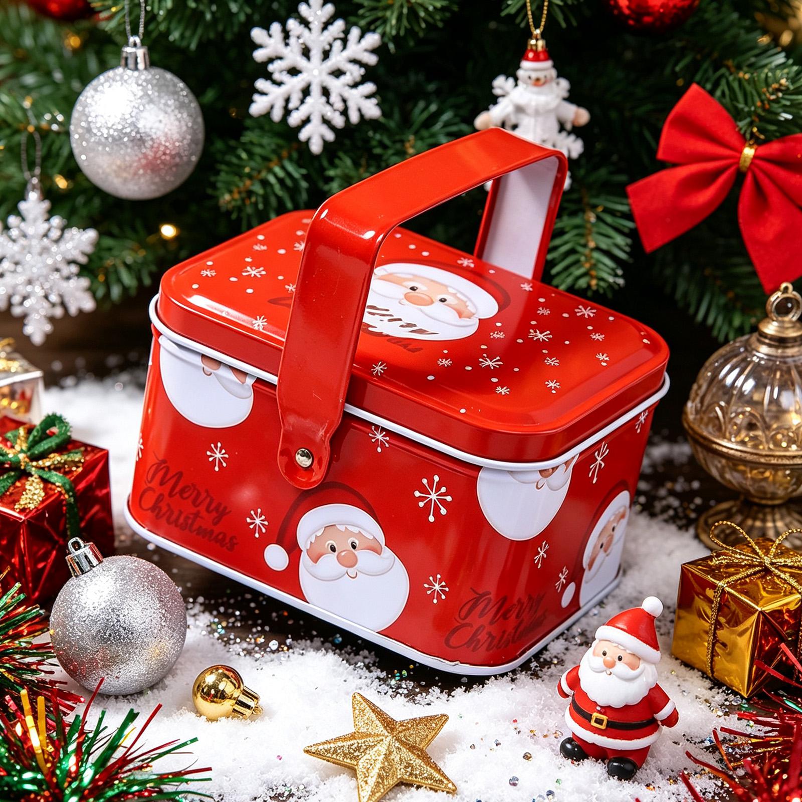Weihnachts-Keksdosen Metall-Au – Tin Container Lid Bewertung und Preis